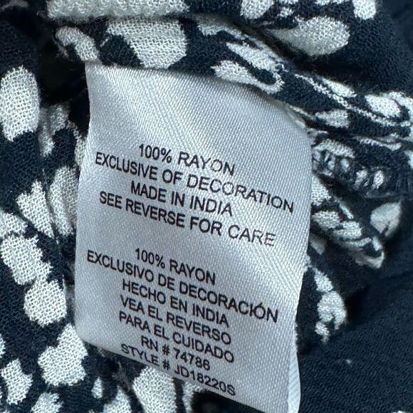 Patrons of Peace Cinched Front Long Sleeve Floral Blouse Top Women’s Small - Picture 2 of 3